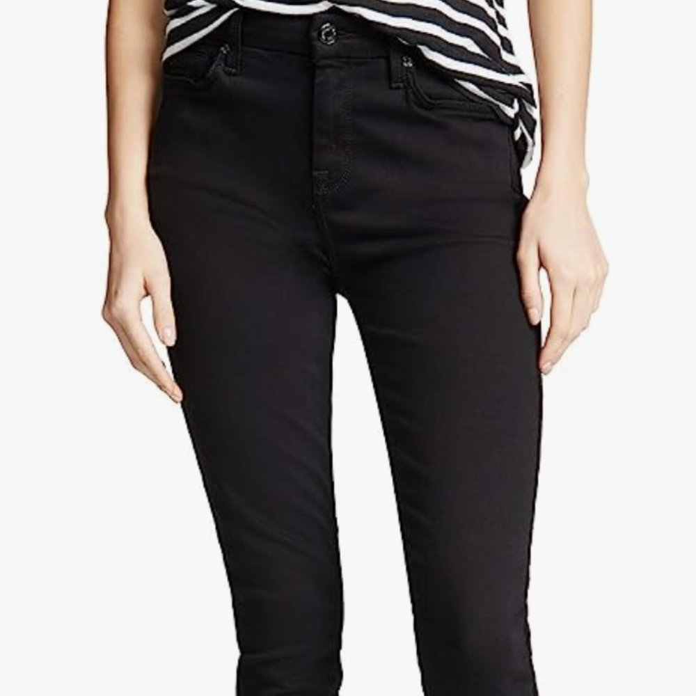 7 For All Mankind Women's Black "The Skinny" Jeans, Size 27